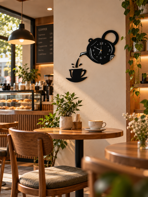 A Modern Teapot Wall Clock for Home Decor | Unique Home Decor & Gifting Wall Clock