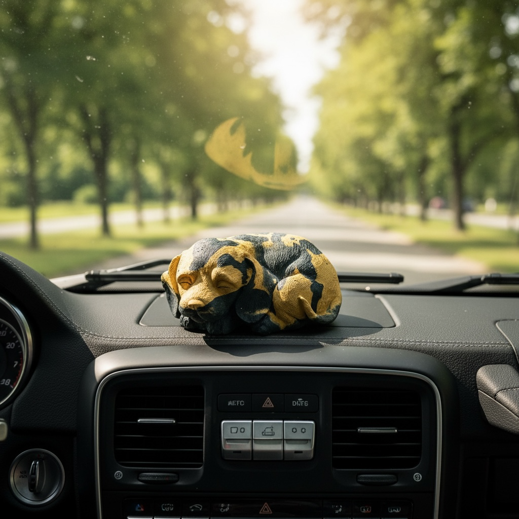 Abstract Sleeping Dog Car Dashboard Idol – Premium Resin Figurine