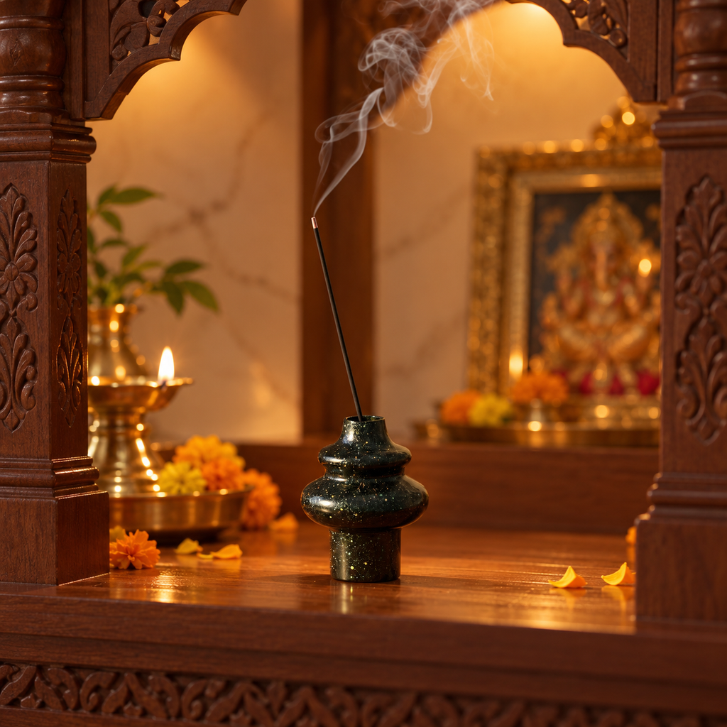 Handcrafted Resin Incense Holder for Pooja Room | TrueAura Homes