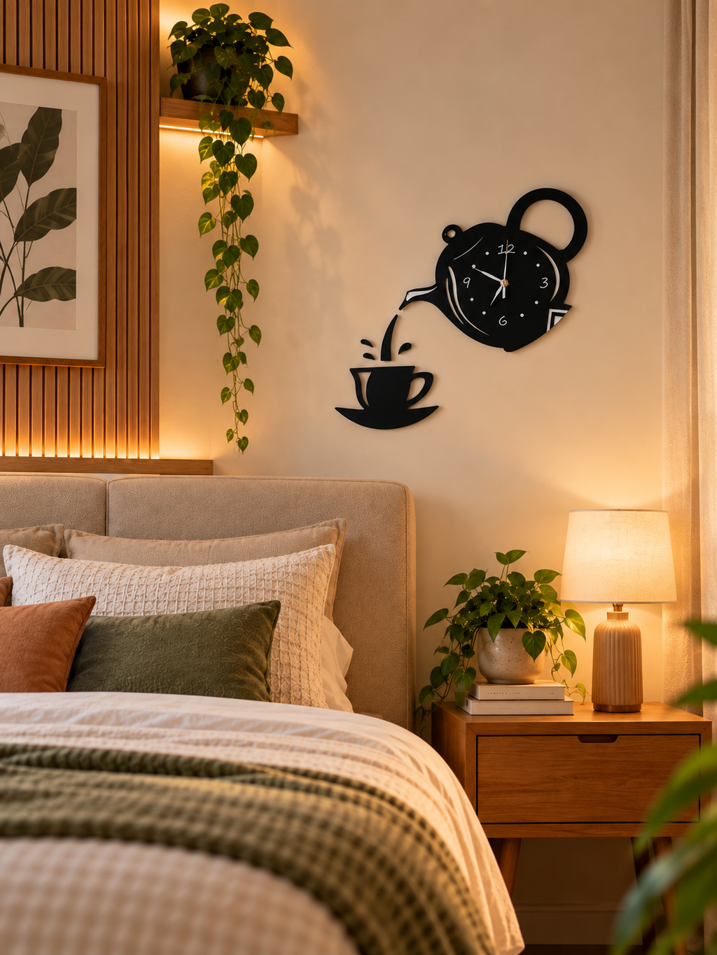 A Modern Teapot Wall Clock for Home Decor | Unique Home Decor & Gifting Wall Clock