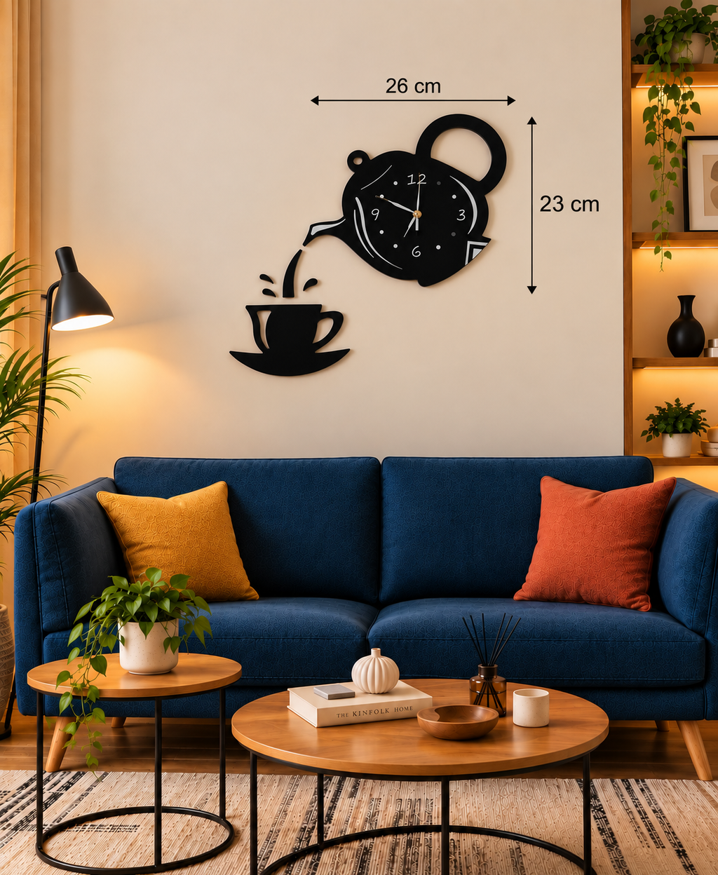 A Modern Teapot Wall Clock for Home Decor | Unique Home Decor & Gifting Wall Clock