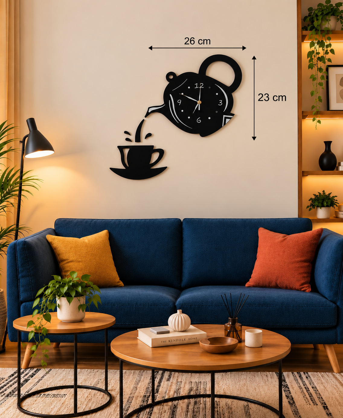 A Modern Teapot Wall Clock for Home Decor | Unique Home Decor & Gifting Wall Clock