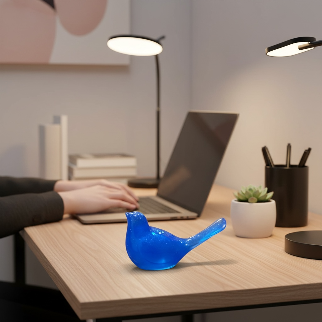 Blue Bird Resin Decorative Showpiece