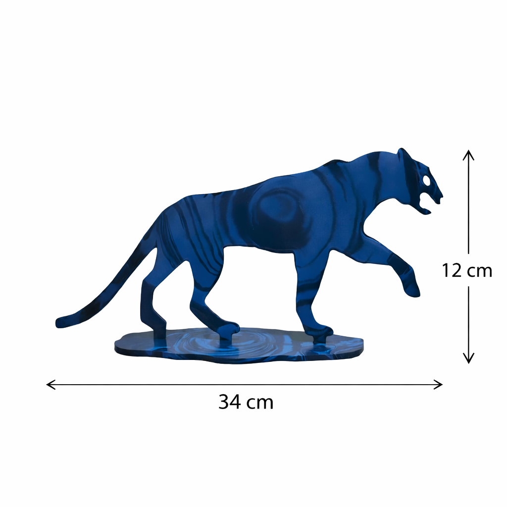 Blue Panther Resin Art | Premium Decor Piece