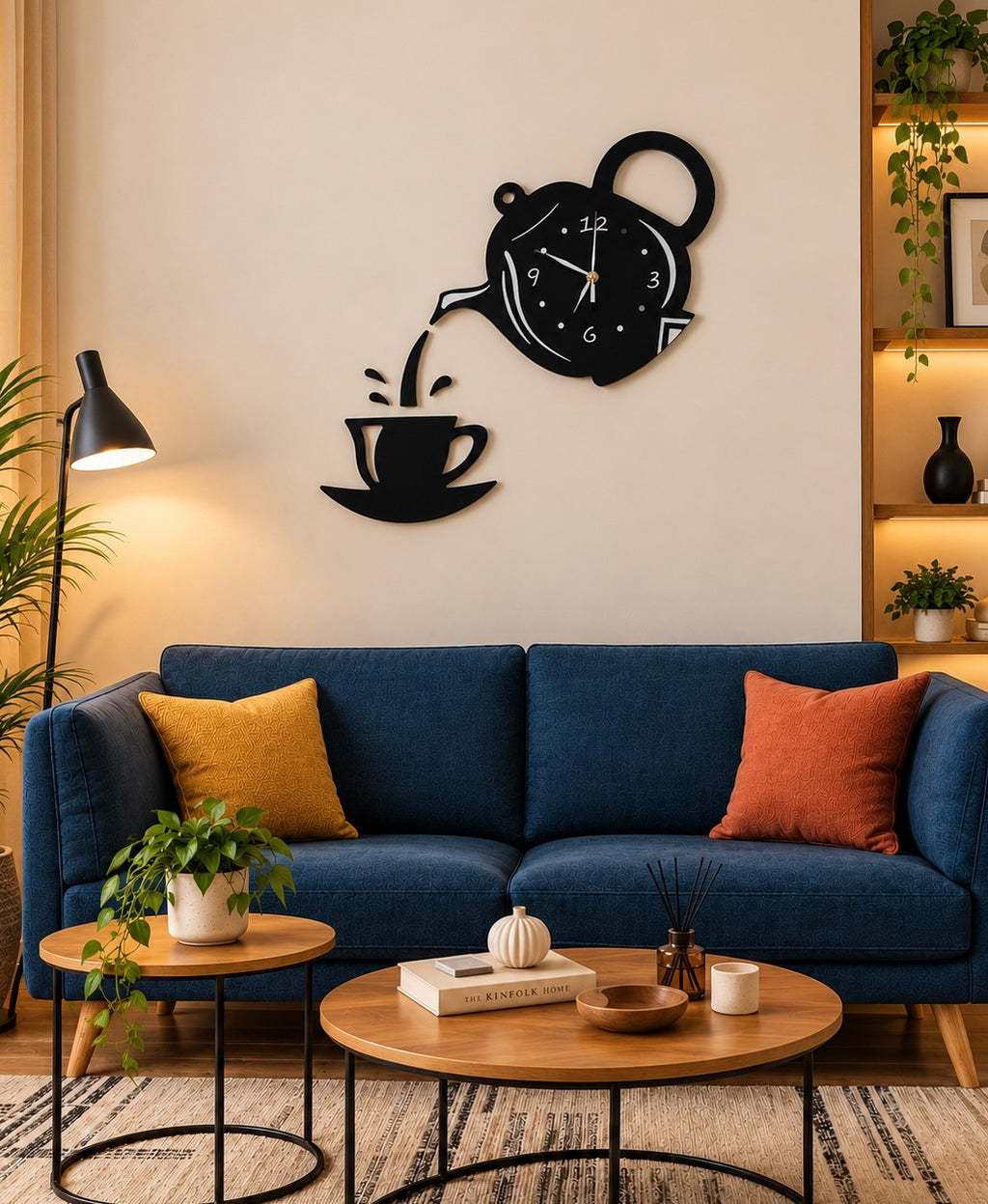 A Modern Teapot Wall Clock for Home Decor | Unique Home Decor & Gifting Wall Clock