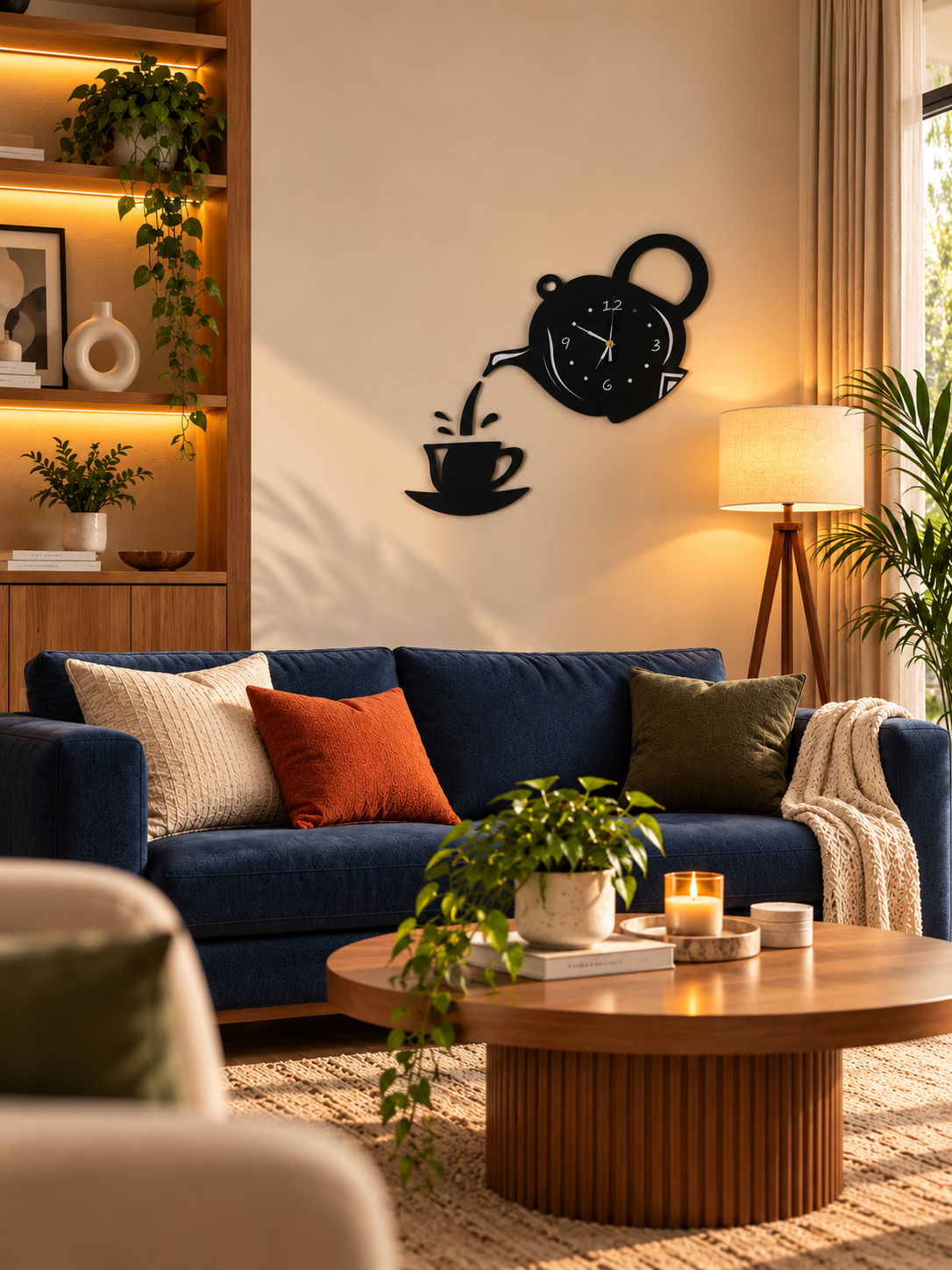 A Modern Teapot Wall Clock for Home Decor | Unique Home Decor & Gifting Wall Clock