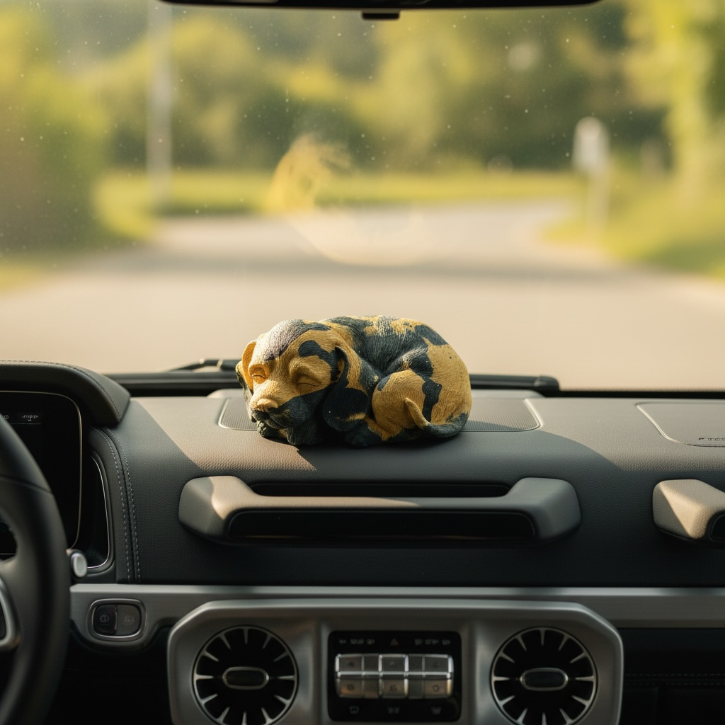 Abstract Sleeping Dog Car Dashboard Idol – Premium Resin Figurine