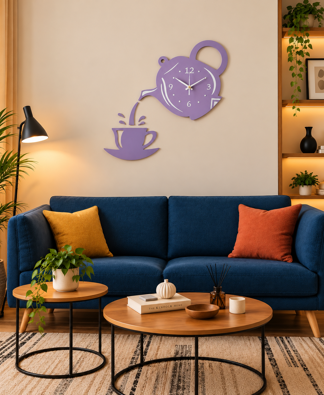 Modern Teapot Wall Clock for Home Decor | Unique Home Decor & Gifting Wall Clock