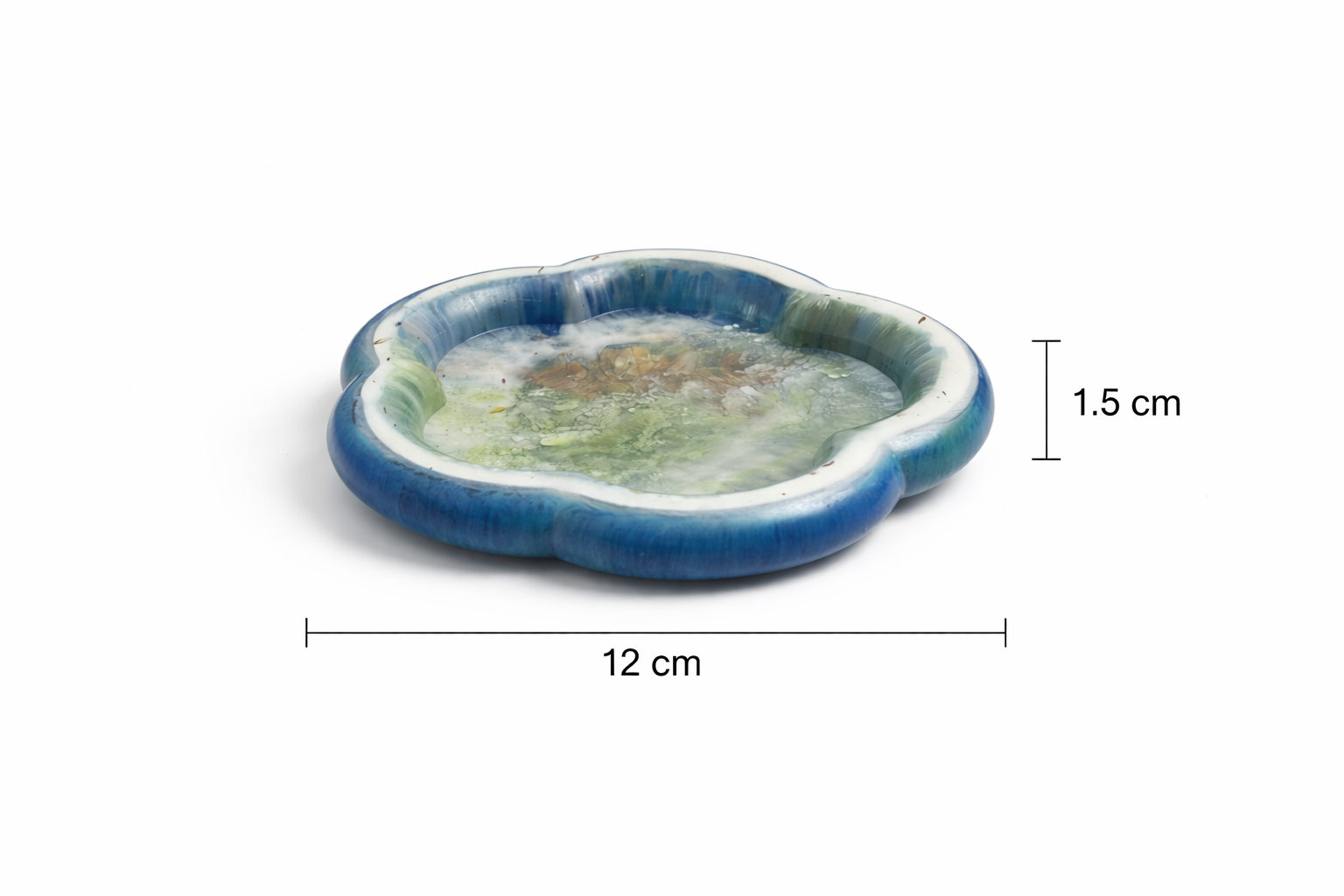 Ocean Bloom Resin Tray | Elegant Organizer Decor |