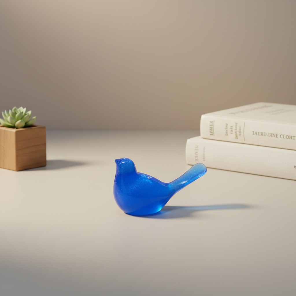 Blue Bird Resin Decorative Showpiece