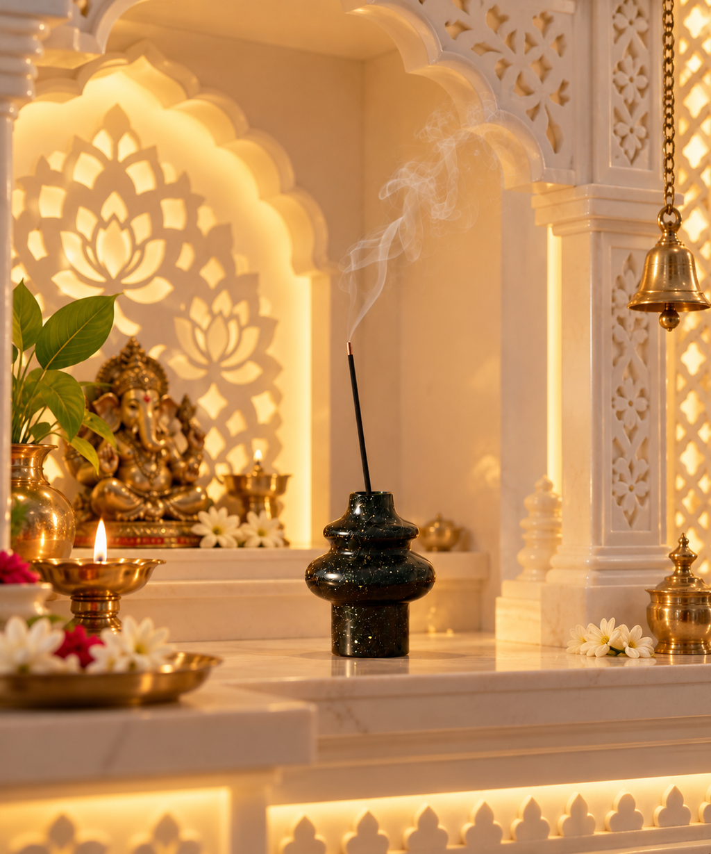 Handcrafted Resin Incense Holder for Pooja Room | TrueAura Homes