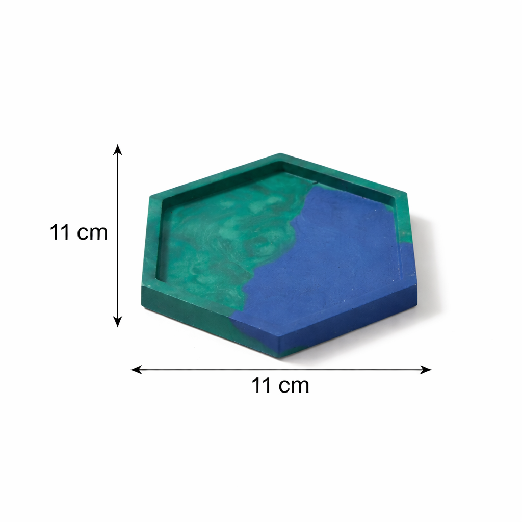 Hexagon Resin Coaster | Modern Table Accent |