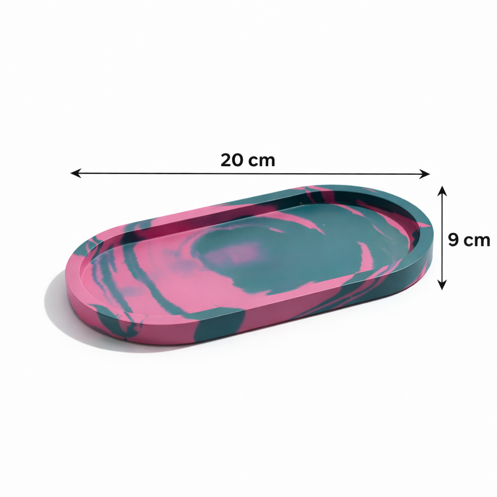 Artisan Handcrafted Oval Resin Tray | 215 g |