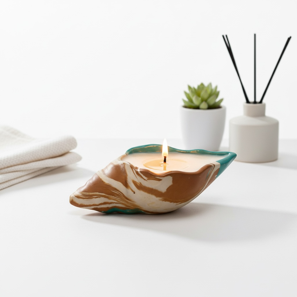 Ocean Shell Handcrafted Scented Candle