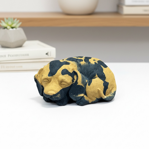 Abstract Handcrafted Resin Sleeping Dog Showpiece | 175 g |