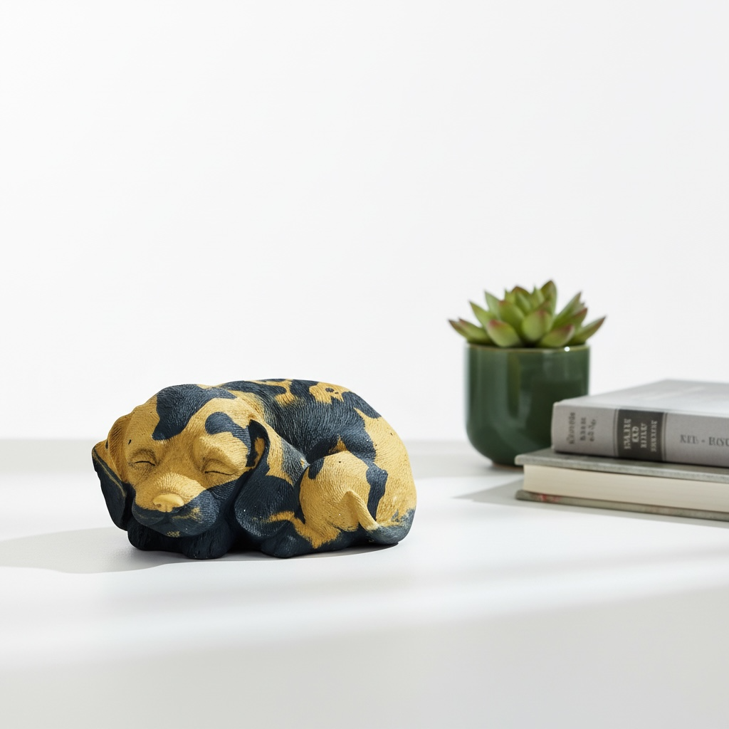 Abstract Handcrafted Resin Sleeping Dog Showpiece | 175 g |
