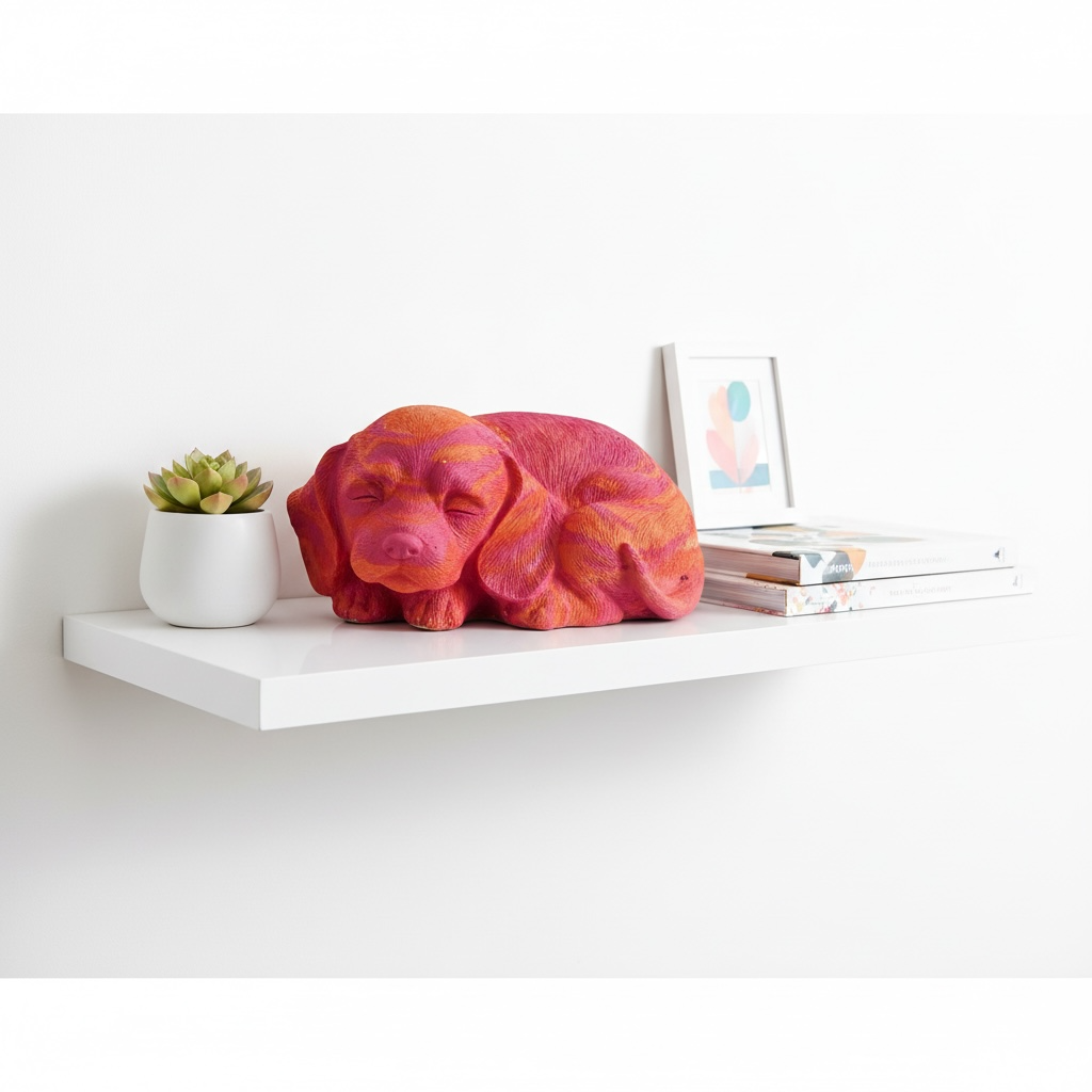 Abstract Handcrafted Resin Sleeping Dog Showpiece | 175 g |