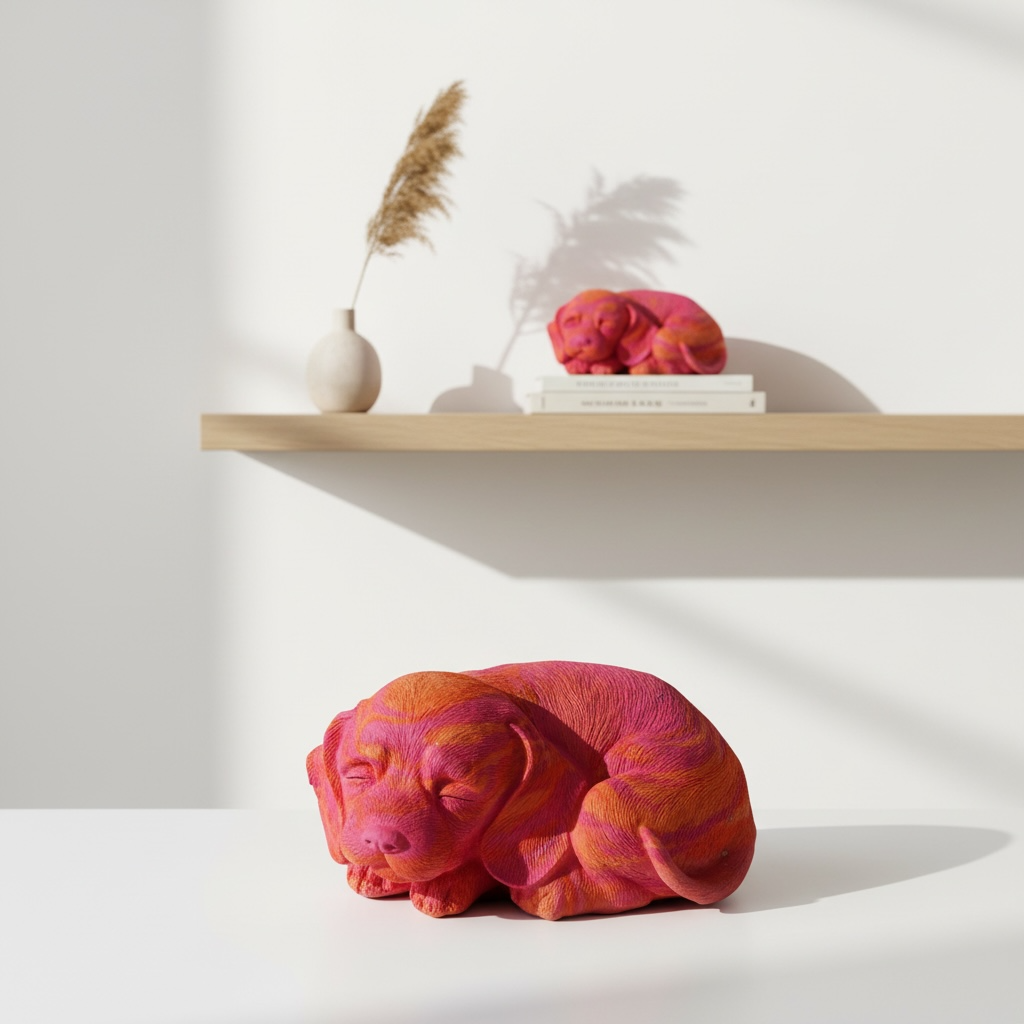 Abstract Handcrafted Resin Sleeping Dog Showpiece | 175 g |