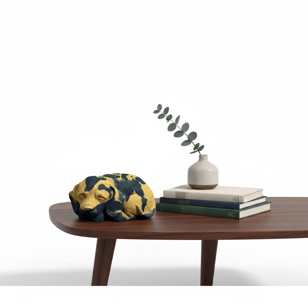 Abstract Handcrafted Resin Sleeping Dog Showpiece | 175 g |