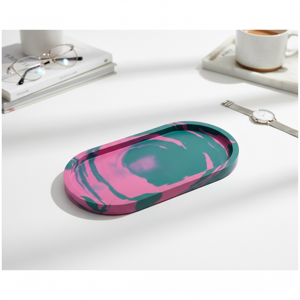 Artisan Handcrafted Oval Resin Tray | 215 g |