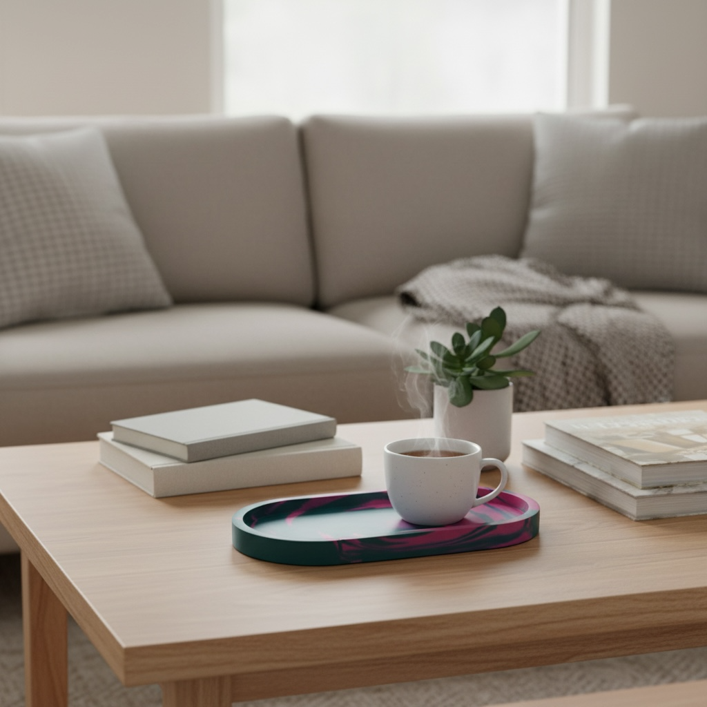 Artisan Handcrafted Oval Resin Tray | 215 g |