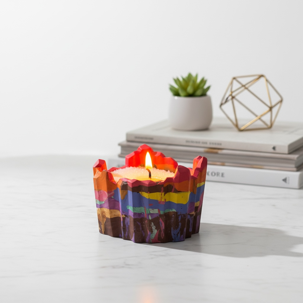 Abstract  Multicolor Artistic Scented Candle | 95 g |