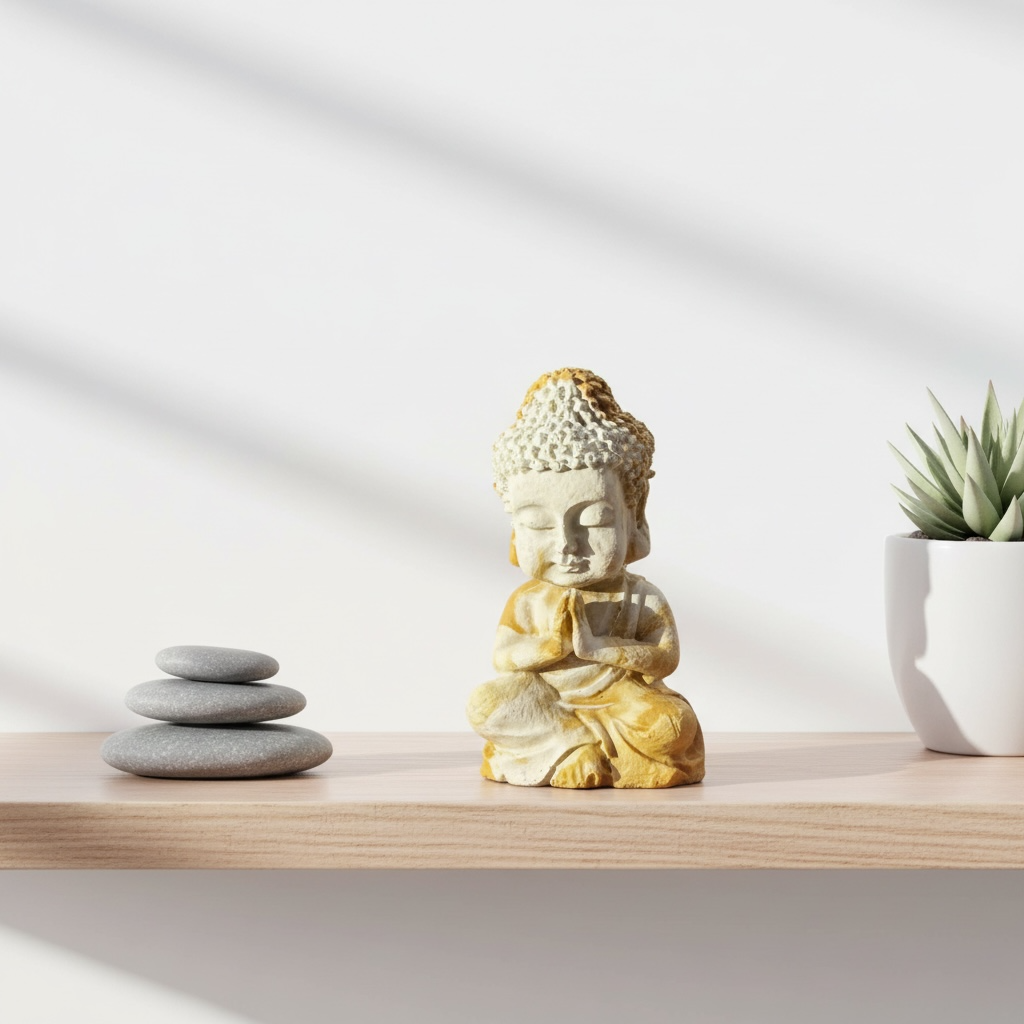 Resin Buddha Idol | Peaceful Home Decor Gift