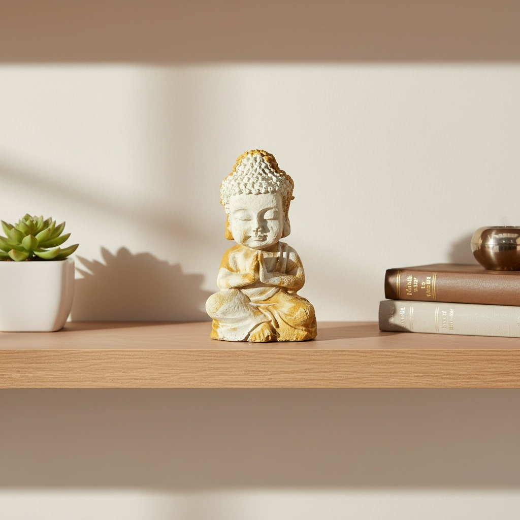 Handcrafted Resin Buddha Idol.