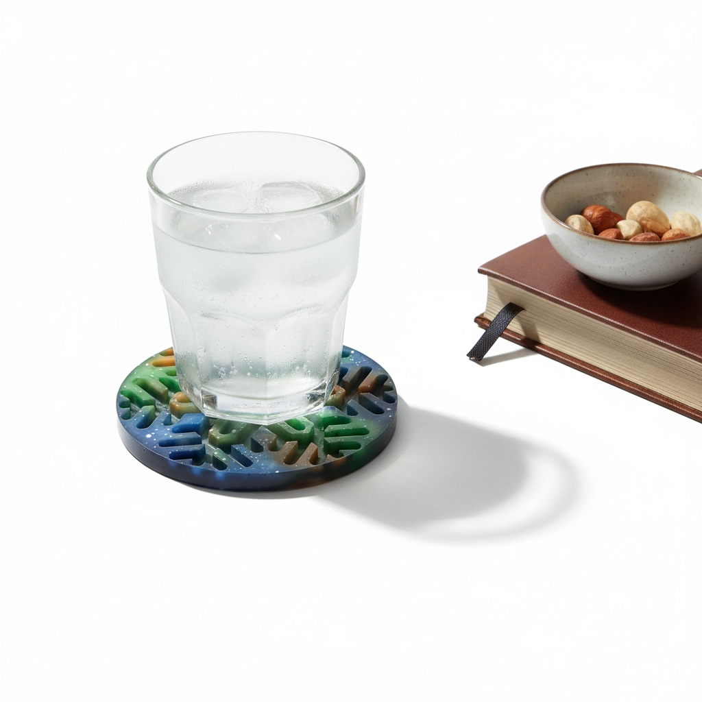 Mandala Resin Coaster | Artistic Table Decor |