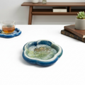 Ocean Bloom Resin Tray | Elegant Organizer Decor |