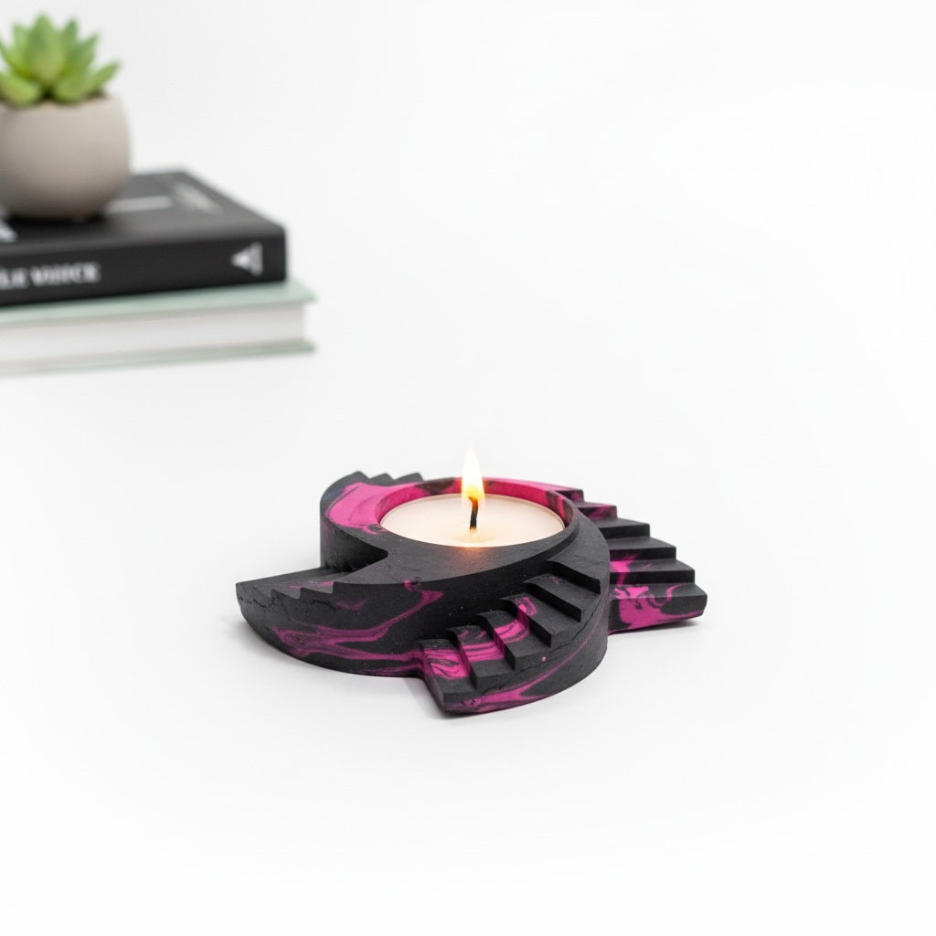 Sculpted Abstract Candle | Modern Artistic Decor |