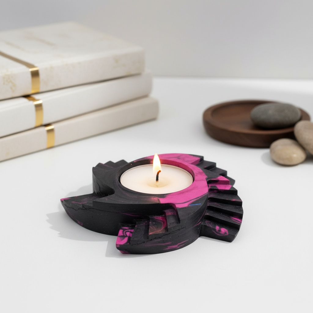 Sculpted Abstract Candle | Modern Artistic Decor |