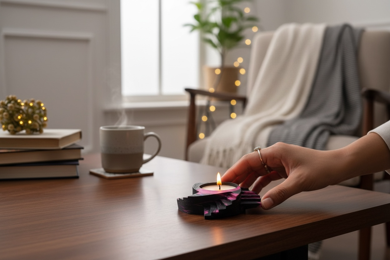 Sculpted Abstract Resin Scented Candle | 160 g |