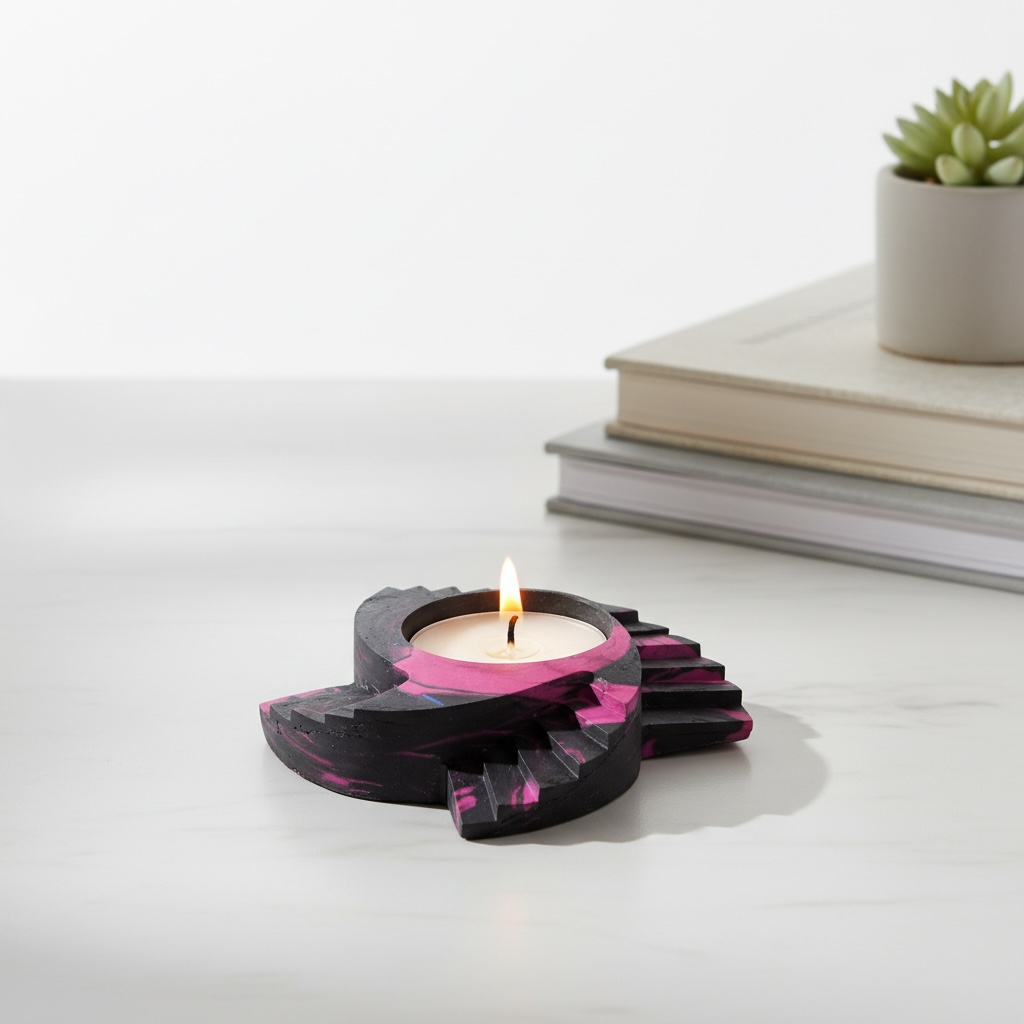 Sculpted Abstract Candle | Modern Artistic Decor |