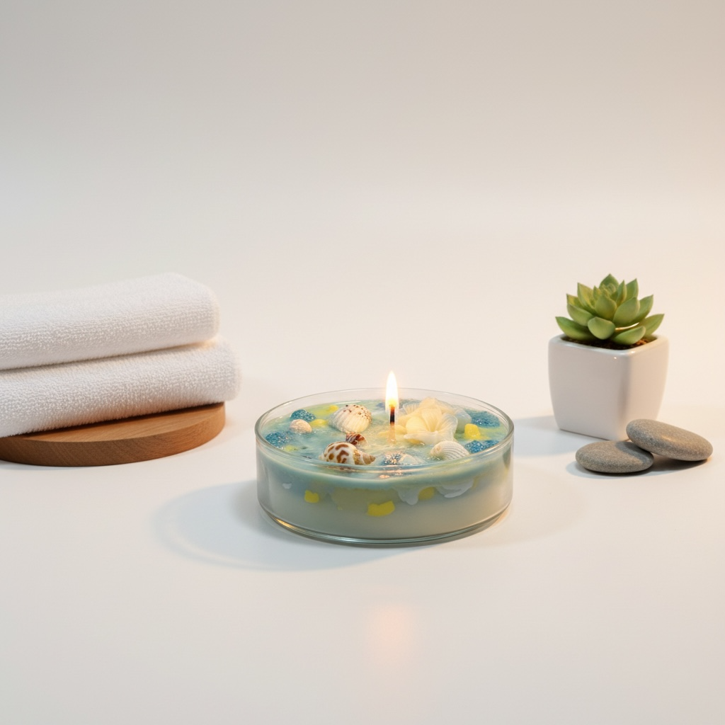 Ocean Bloom Candle | Calm Aesthetic Decor |
