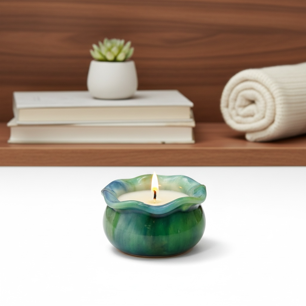 Emerald Bloom Candle | Elegant Decor & Perfect Gift |