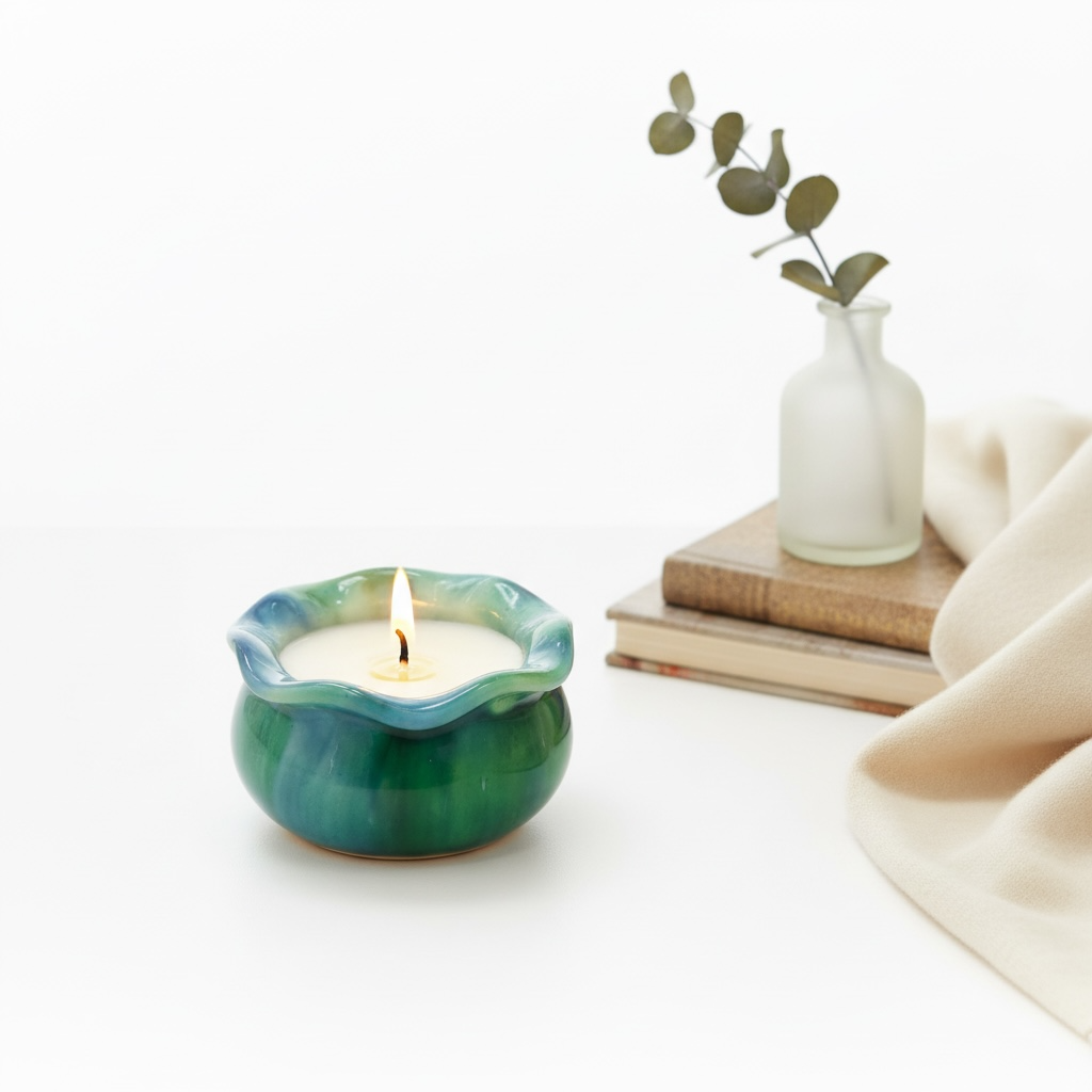 Emerald Bloom Candle | Elegant Decor & Perfect Gift |
