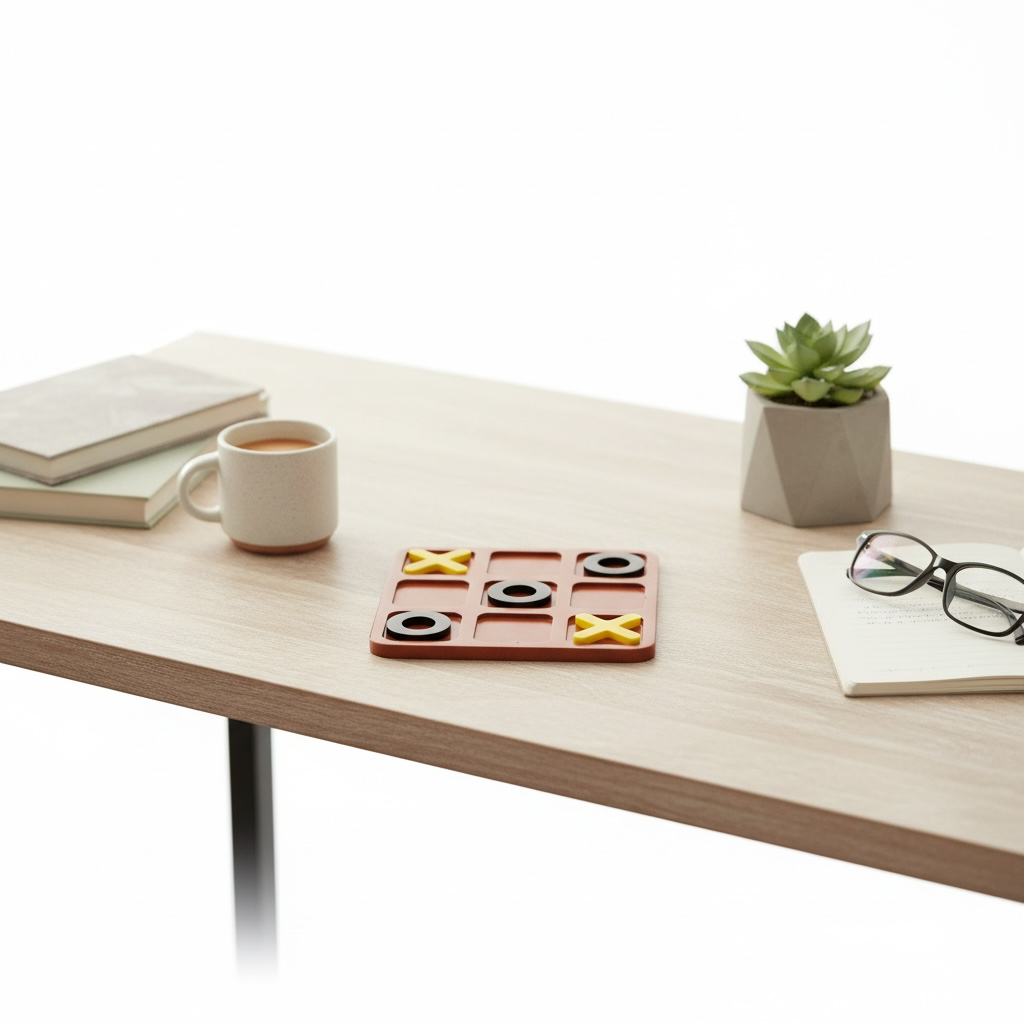 Handcrafted Resin ❌⭕ Tic Tac Toe – Modern Tabletop Game