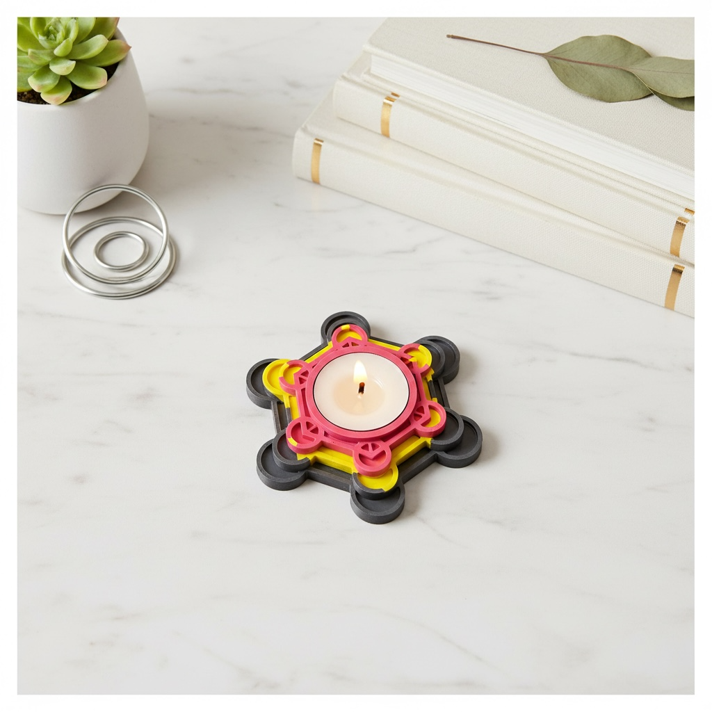 Geometric Layered Scented Candle