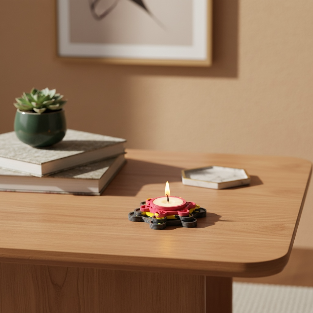 Geometric Layered Scented Candle