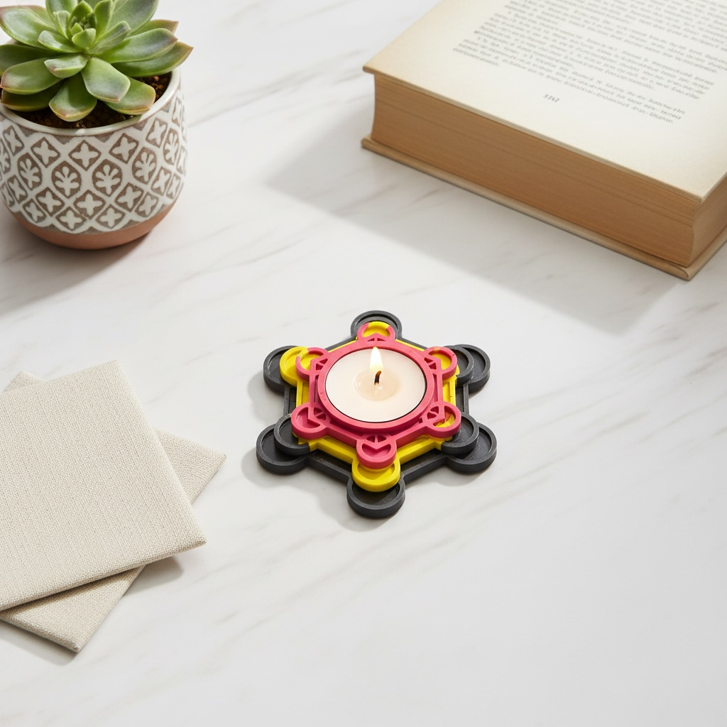 Geometric Layered Scented Candle