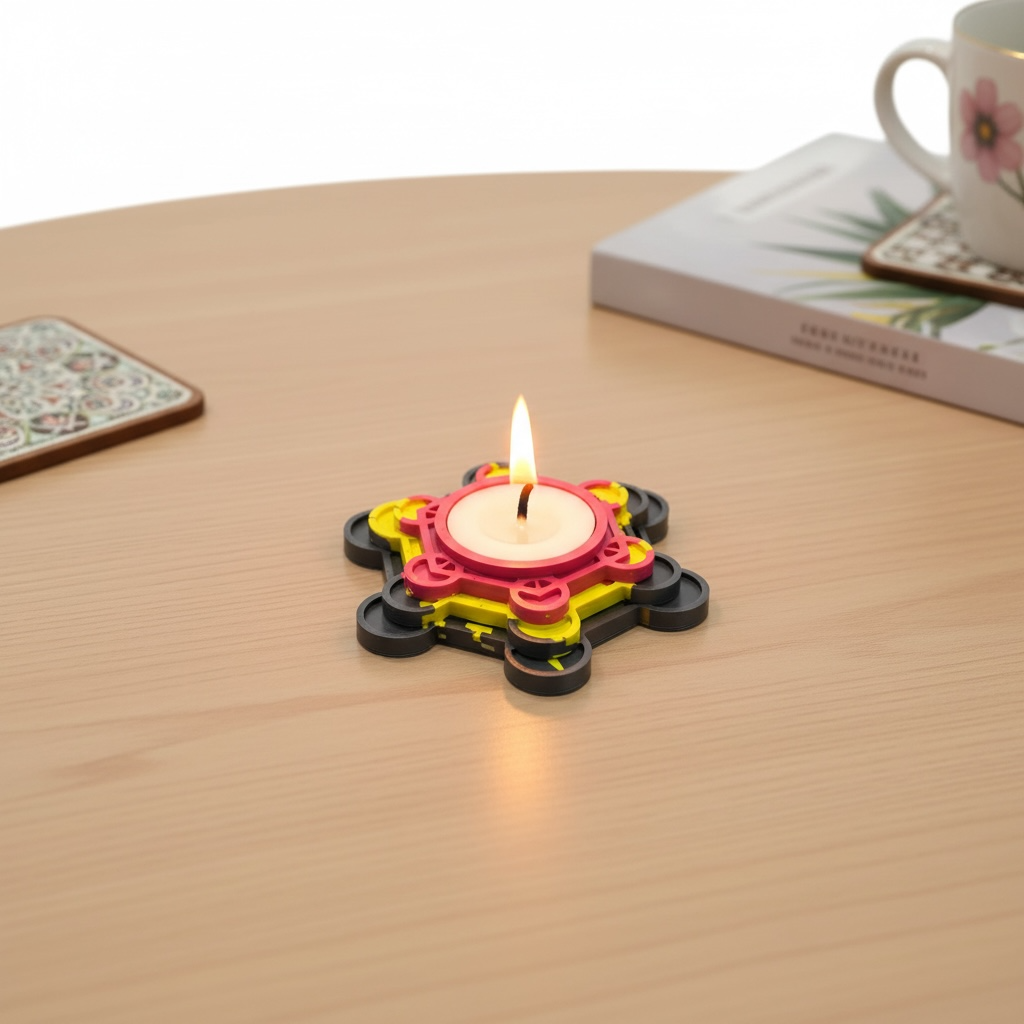 Geometric Layered Scented Candle