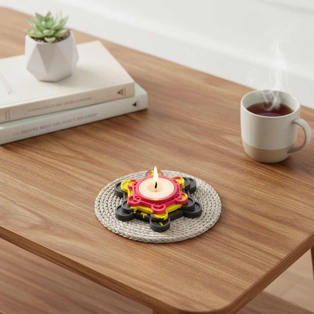 Geometric Layered Scented Candle