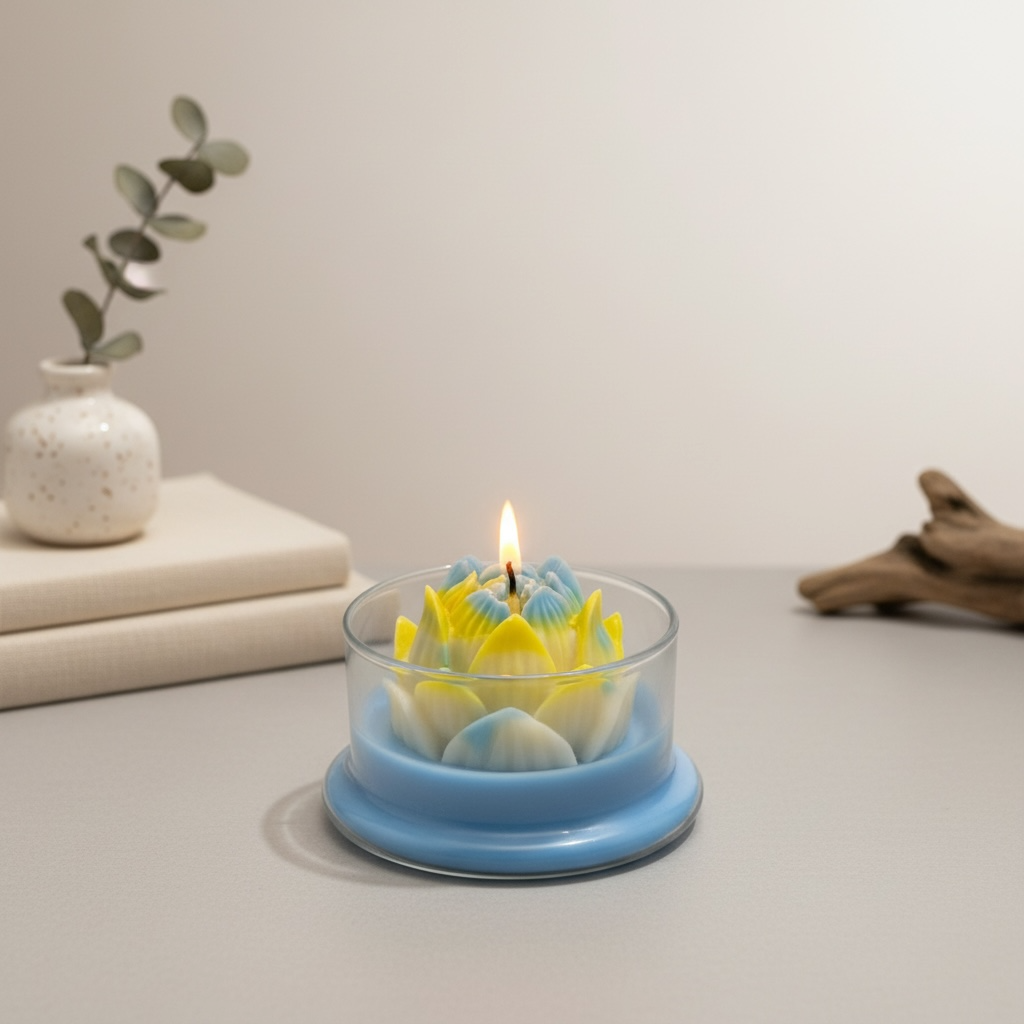 Flower Bloom Candle – Elegant Decorative Scented Candle