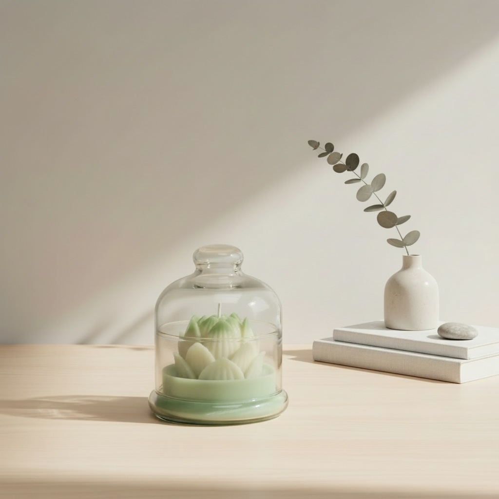 Lotus Glass Candle | Premium Decor & Gift