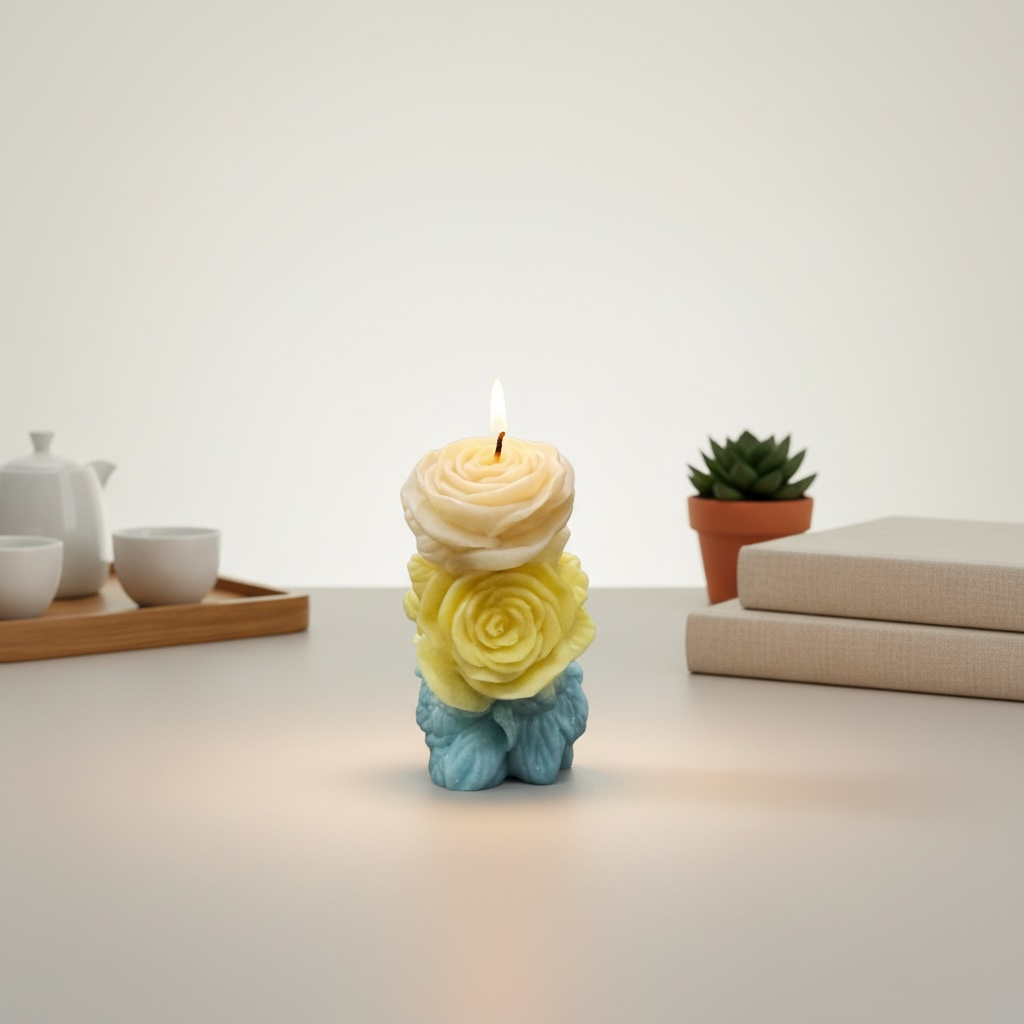 Rose Flower Candle | Romantic Aesthetic Gift