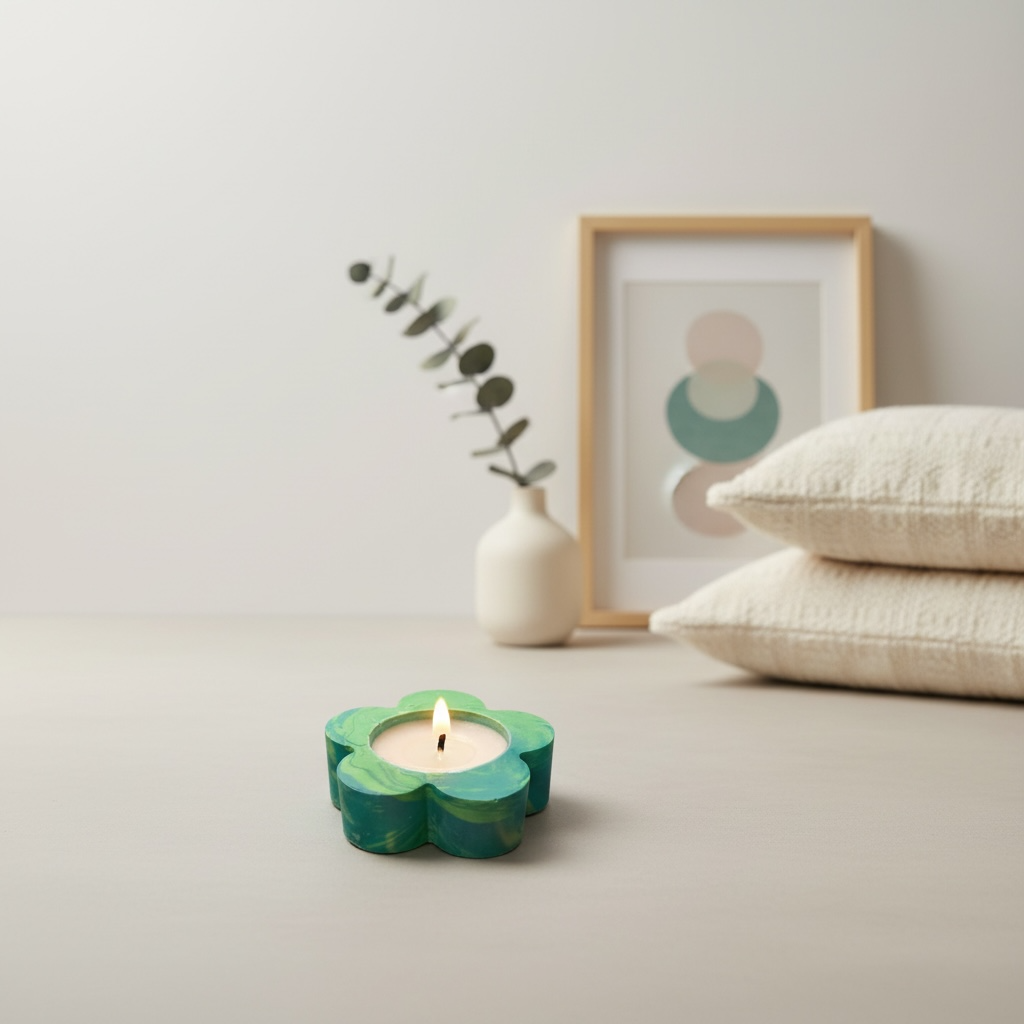 Flower Shaped Decorative Scented Candle