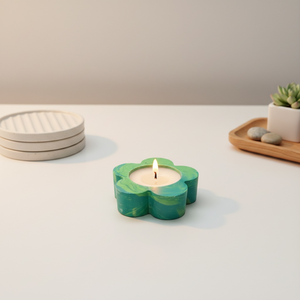 Flower Shaped Decorative Scented Candle