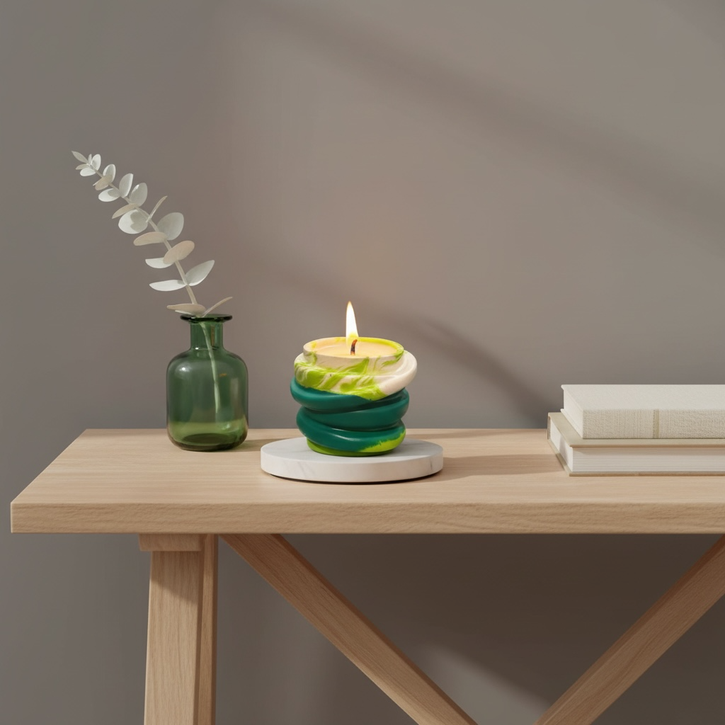 Marble Resin Candle | Luxury Decor & Gift Piece