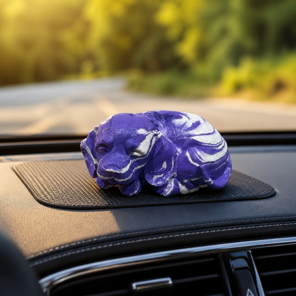 Abstract Sleeping Dog Car Dashboard Idol – Resin Figurine